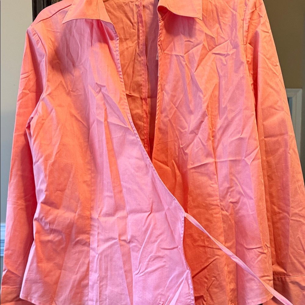 Pink Wrap Around Blouse - Picture 2 of 4
